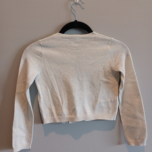 Nordstrom Rack, Girls Long Sleeve Jewel Button Cardigan, Cream, Size 5, NWOT - Picture 2 of 4